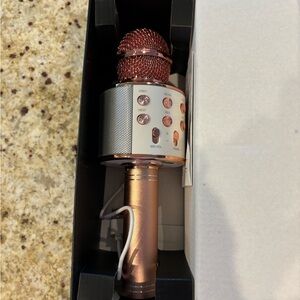 NWOT- Rose pink wireless microphone.